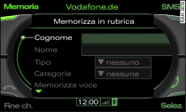 Memorizzazione di un numero telefonico nella rubrica